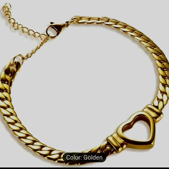 2pcs Stainless Steel gold plate fashion chain set . - Picture 4 of 4